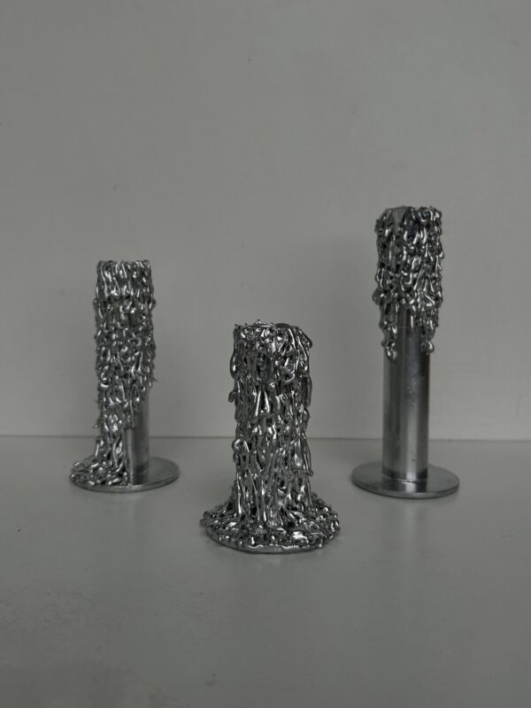 CHROME CANDLE HOLDERS - Image 2